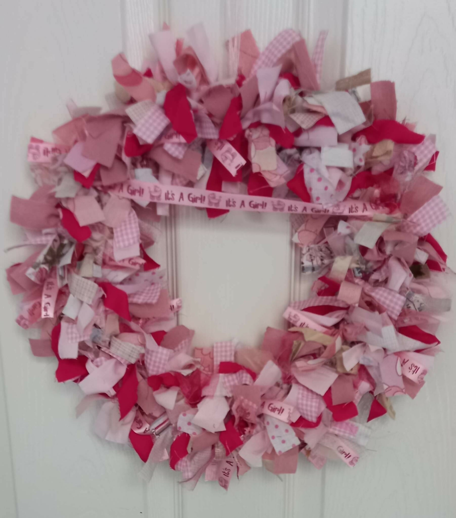 Rag Wreath for Baby Girl