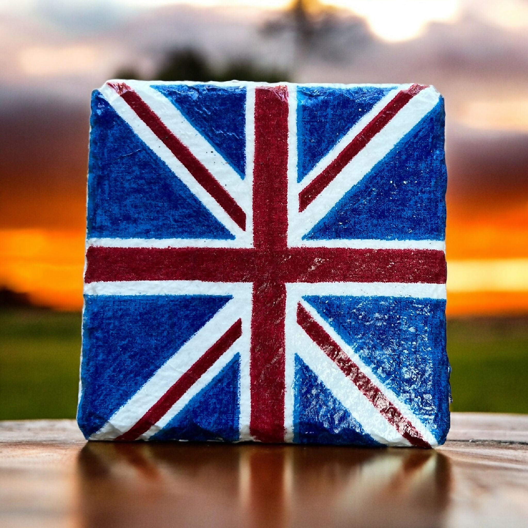 Slate Union Jack, coronation coasters