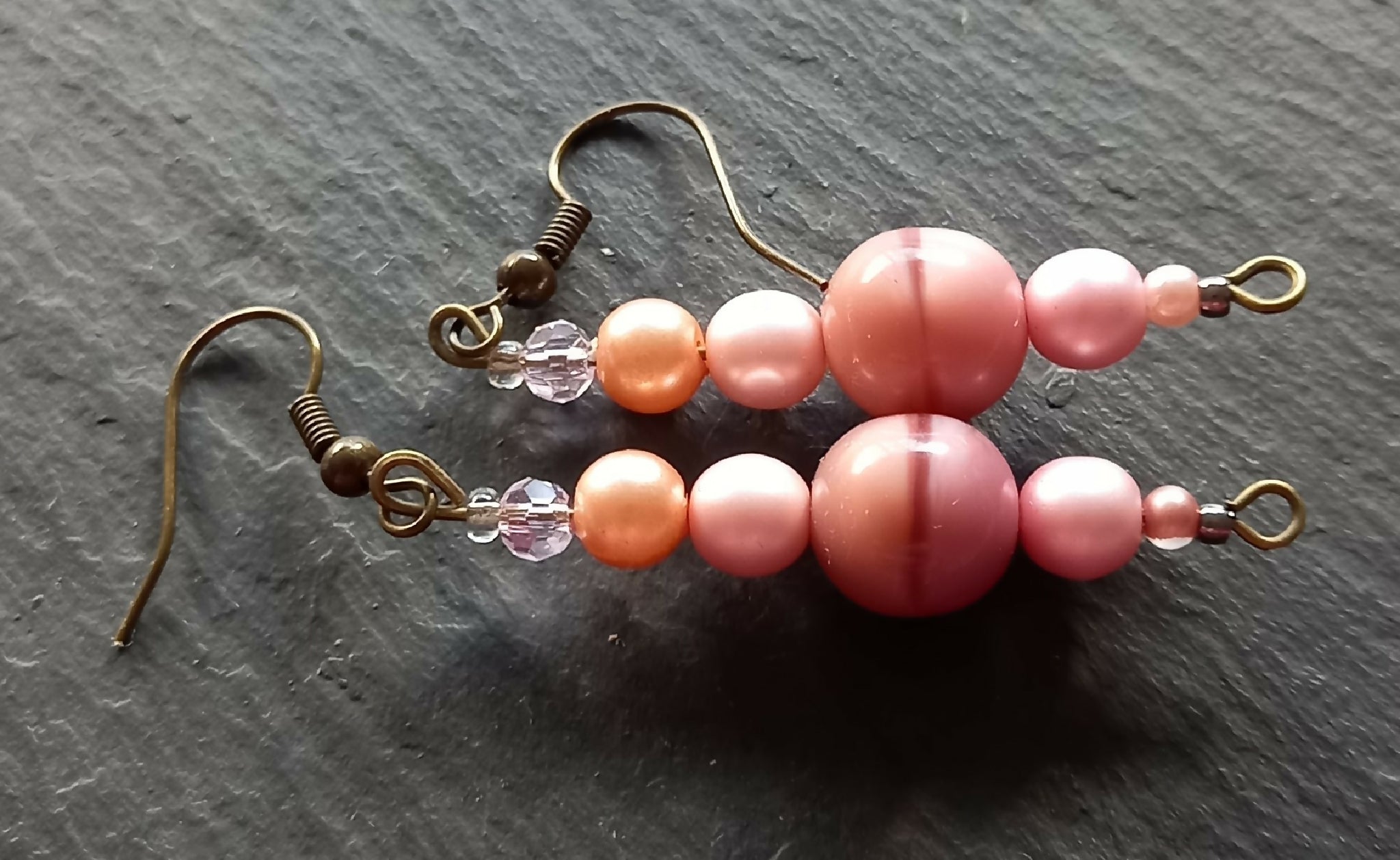 Earrings - Pink Pearl Beaded