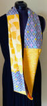 Infinity Scarf with Yellow and Grey Cats