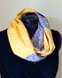 Infinity Scarf with Yellow and Grey Cats