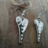 hammered heart earrings