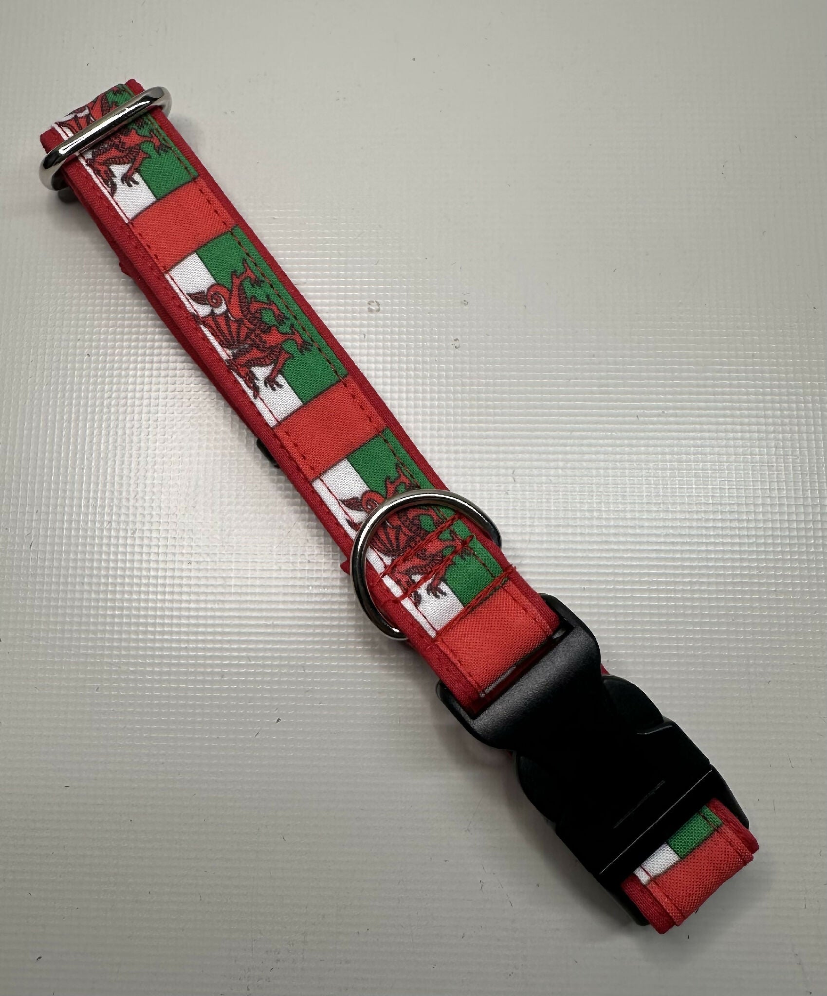 Welsh dragon handcrafted dog collar