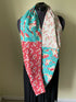 Infinity Scarf with Koi and Flowers