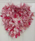 Baby Girl Heart Shaped Rag Wreath