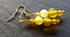 Earrings - All Yellow Crackle Beads