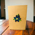 Blue floral card