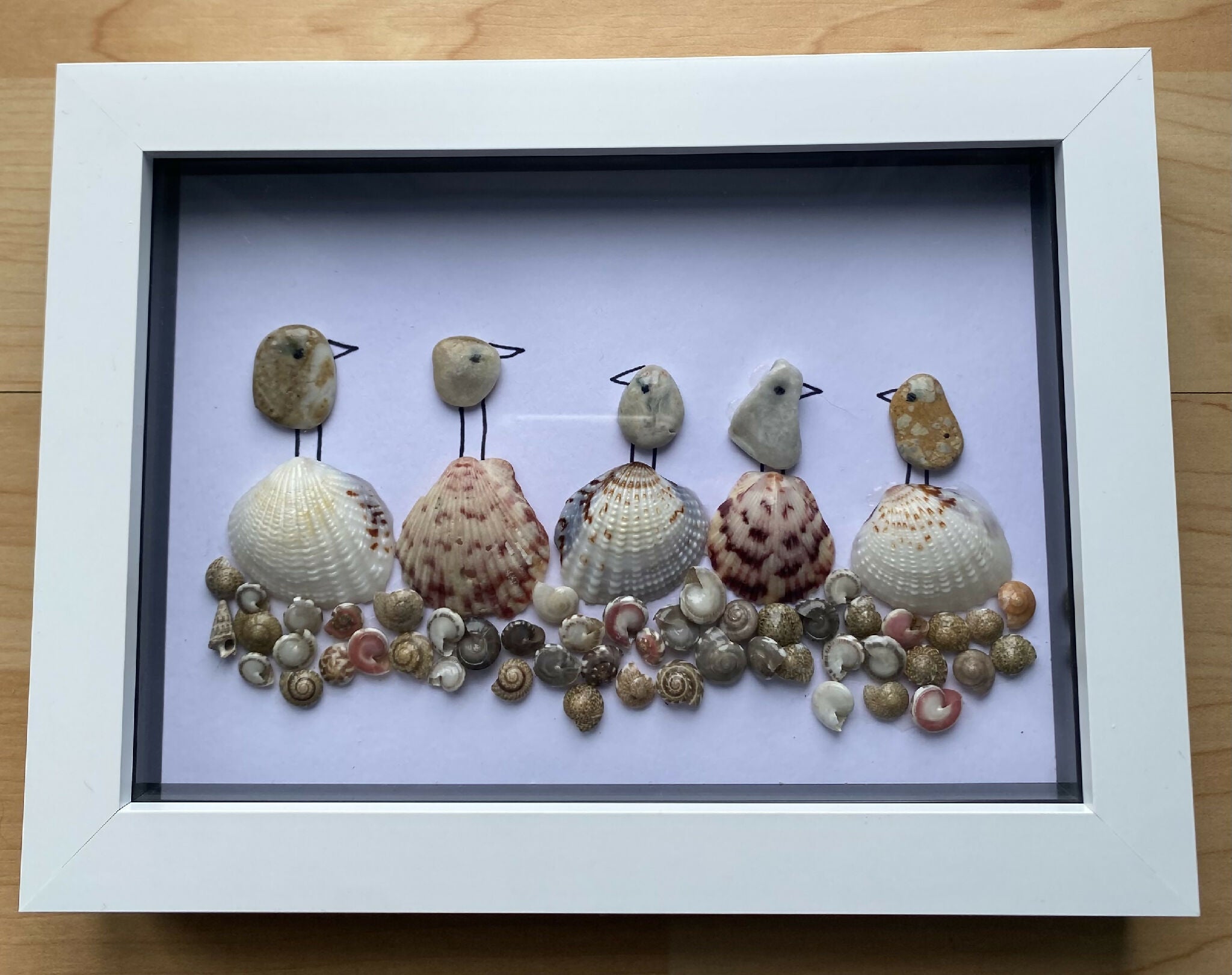 Sea shell/pebble art - Birds On The Beach