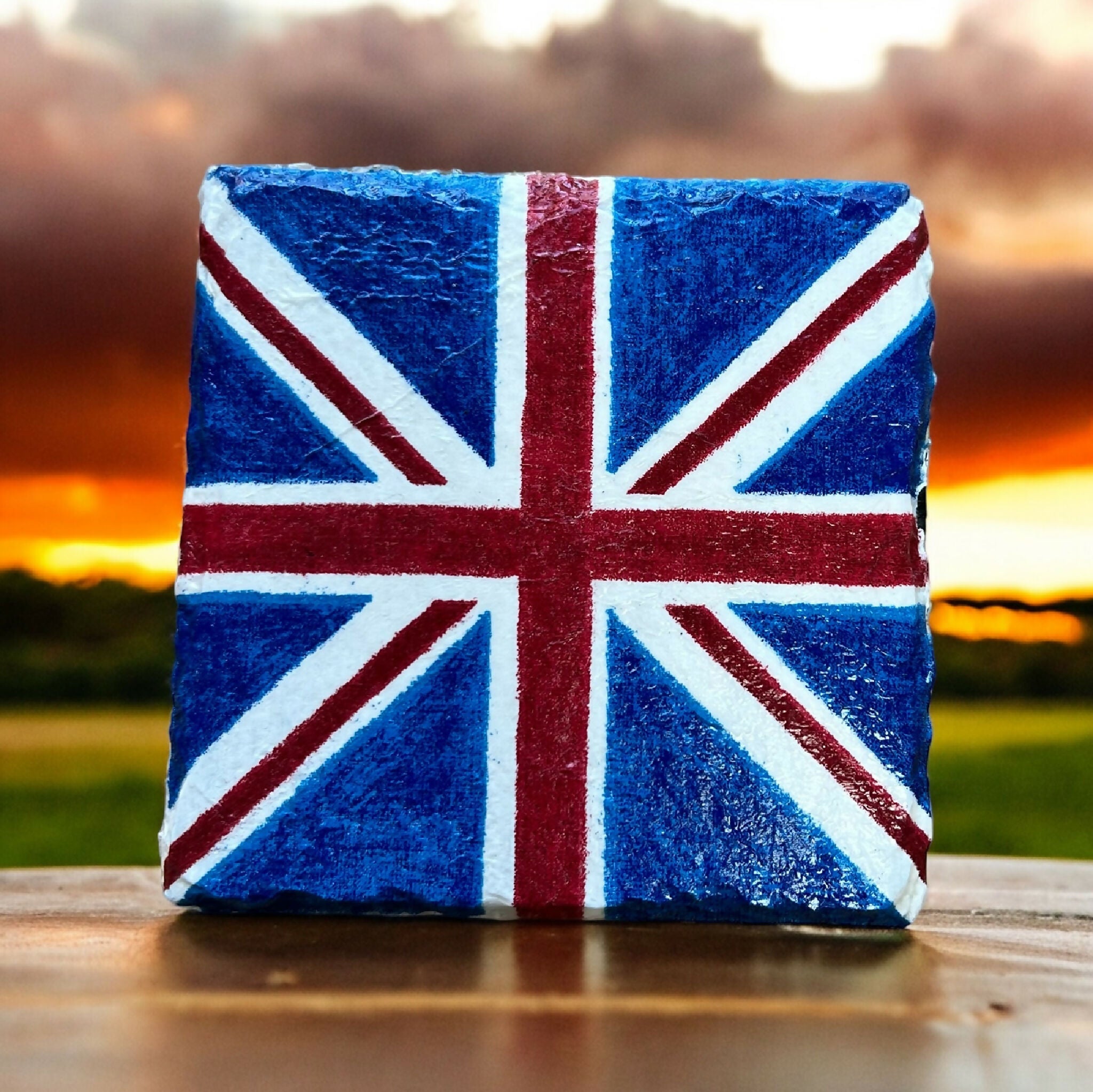 Slate Union Jack, coronation coasters