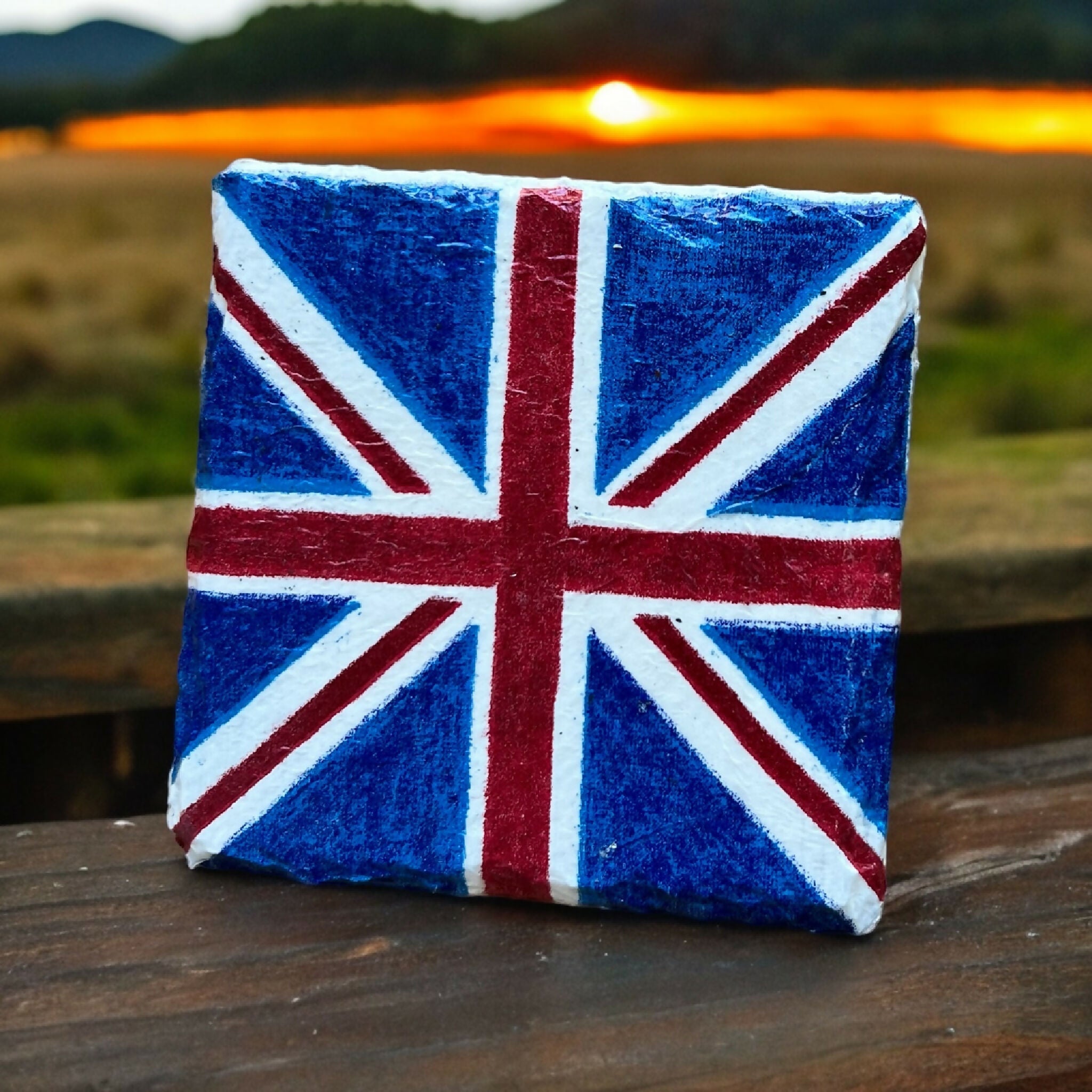 Slate Union Jack, coronation coasters