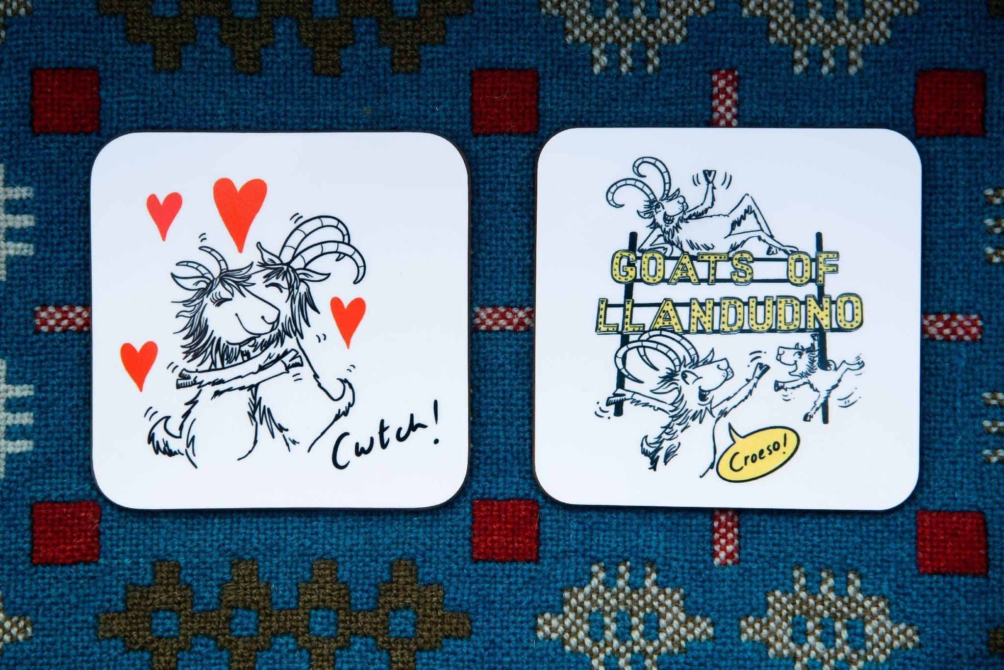 Goats of Llandudno coasters