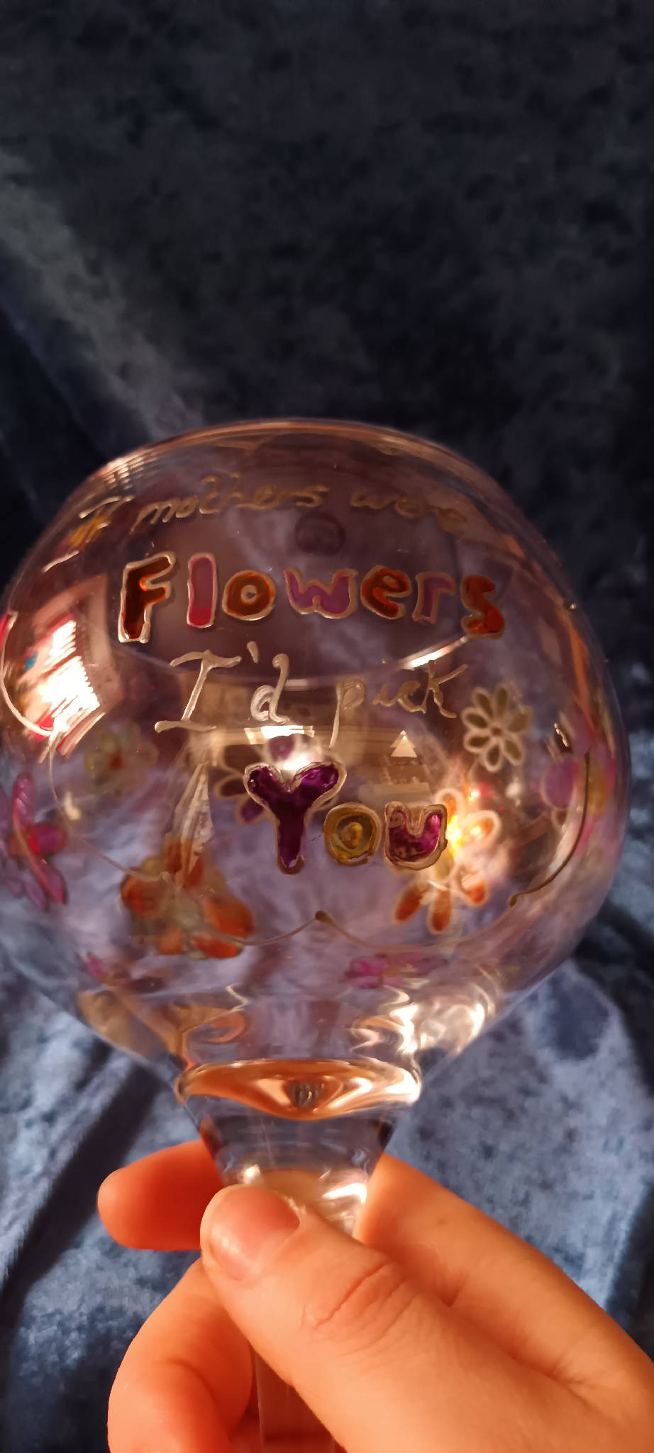 If Mothers were flowers Gin glass