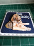 Birthday card, collie dog theme