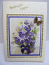 Welsh Decoupage 3D Vase of Flowers Birthday Card