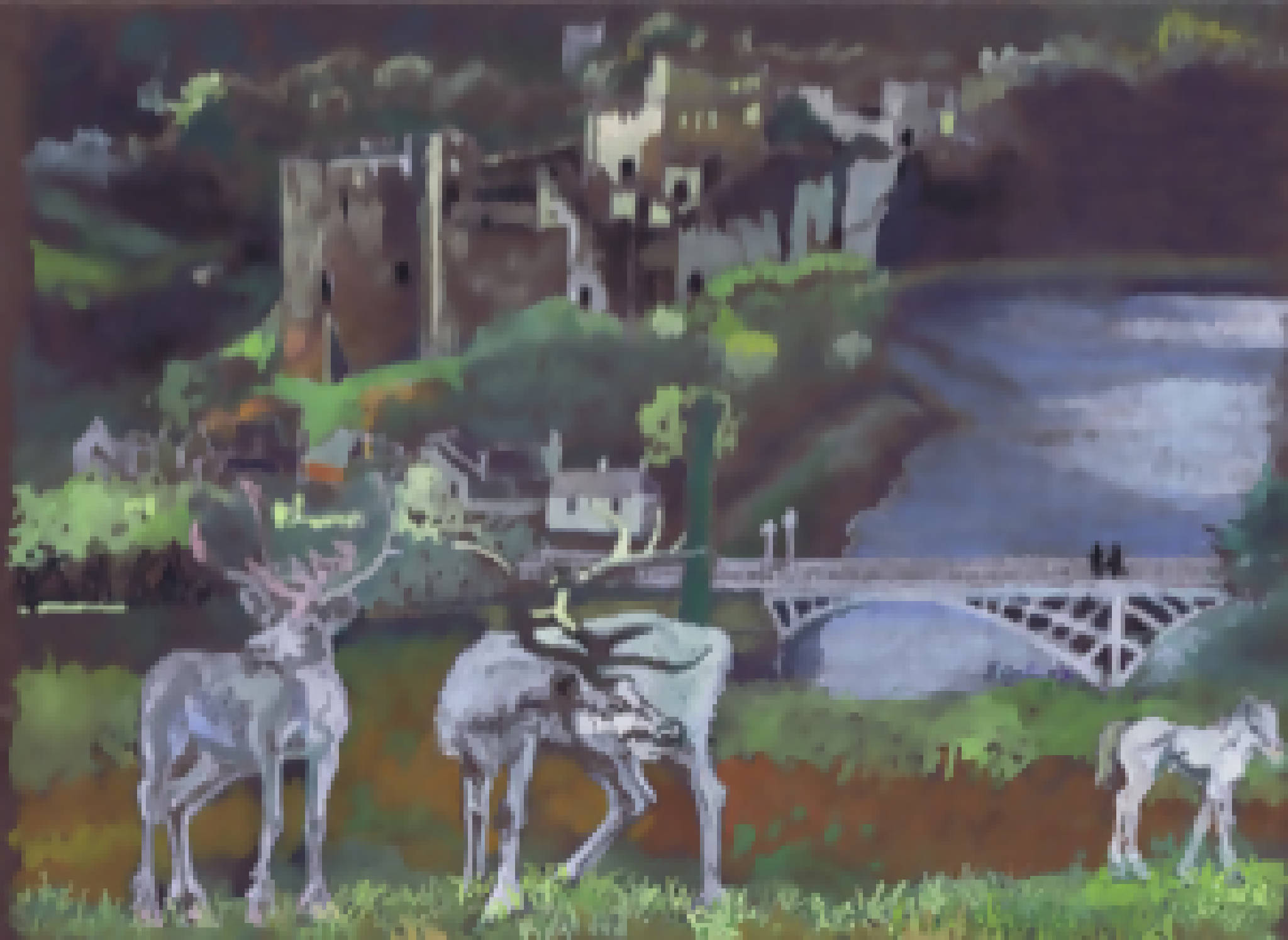 White Antelopes and the Old Wye Bridge Chepstow