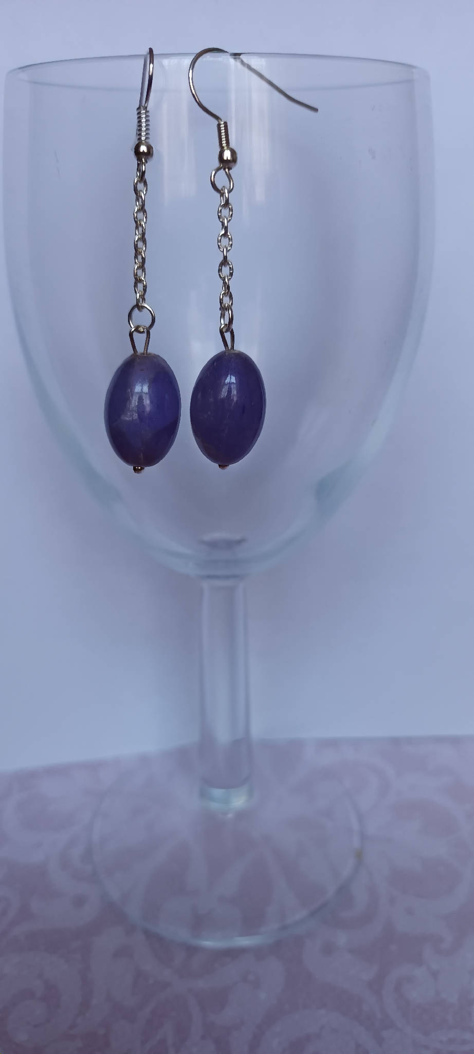 Periwinkle chain earrings