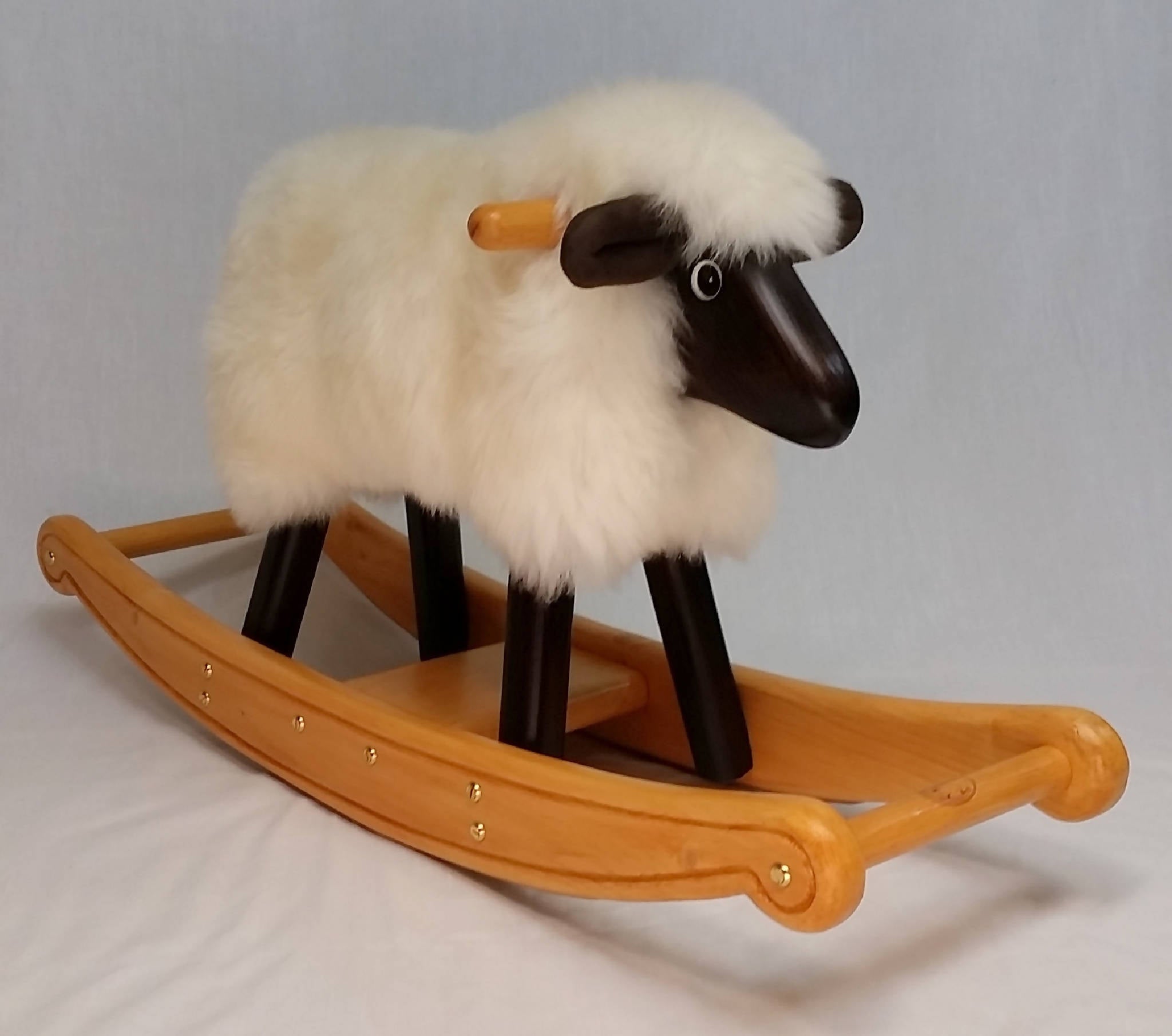 Ivory fleece Rocking Lamb