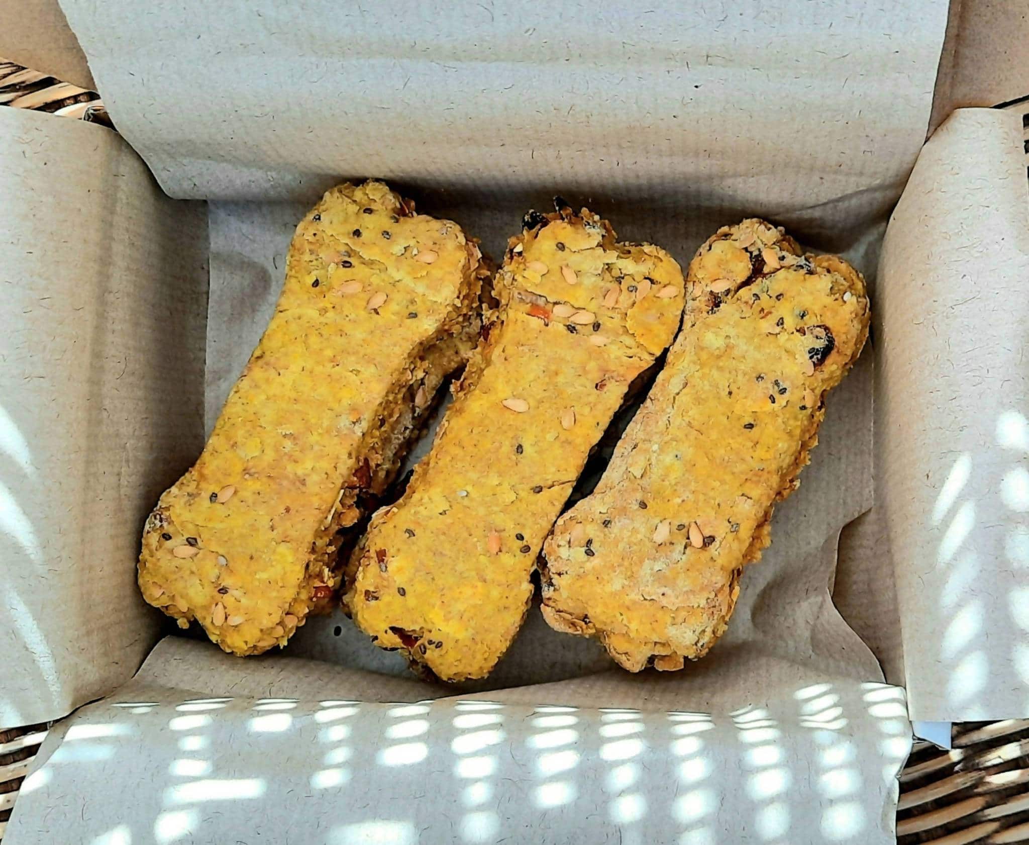 Oaty bone doggy biscuits