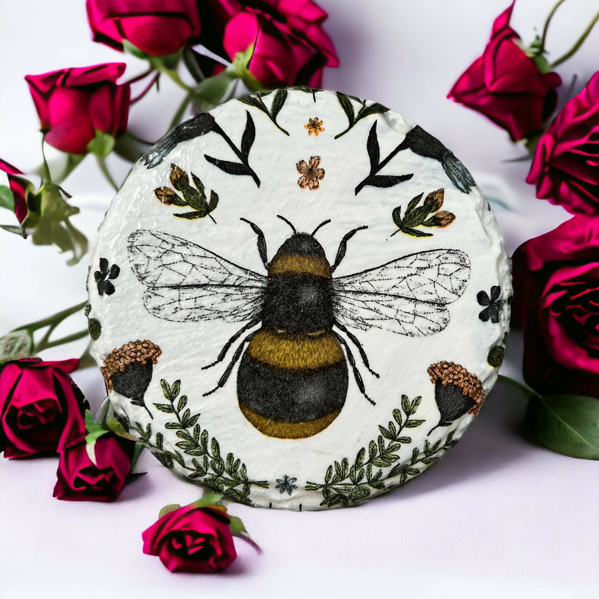 Beautiful bee slate coasters, drink coasters, stocking fillers