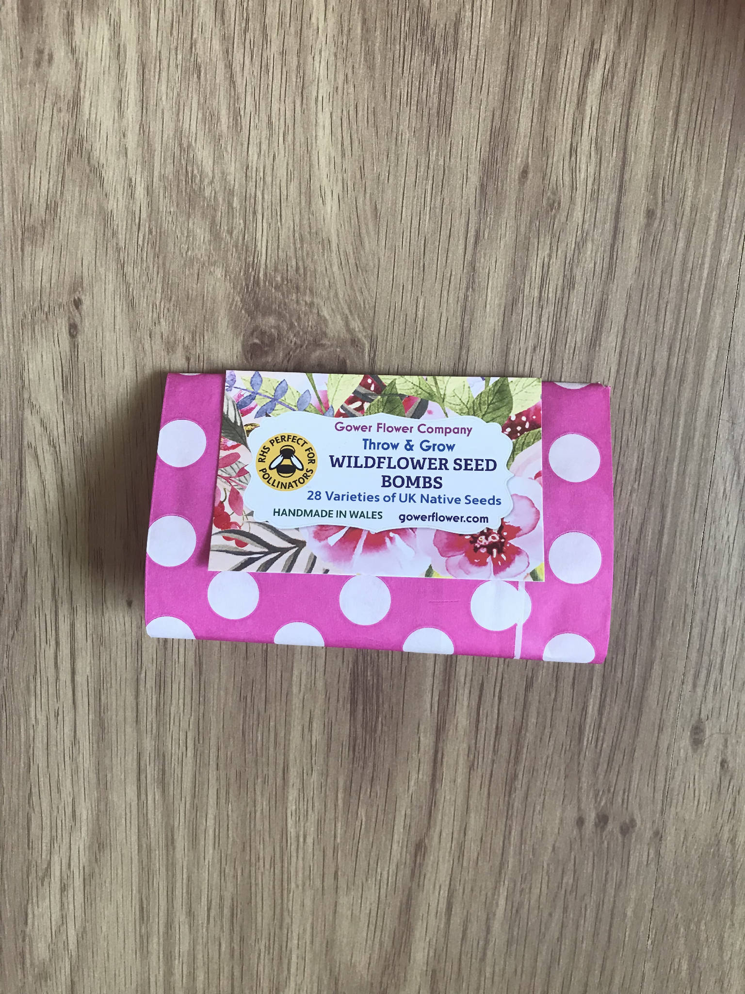 Wildflower Seed Bomb Party Pack - 10 packets each with 4 seed bombs and product card/instructions