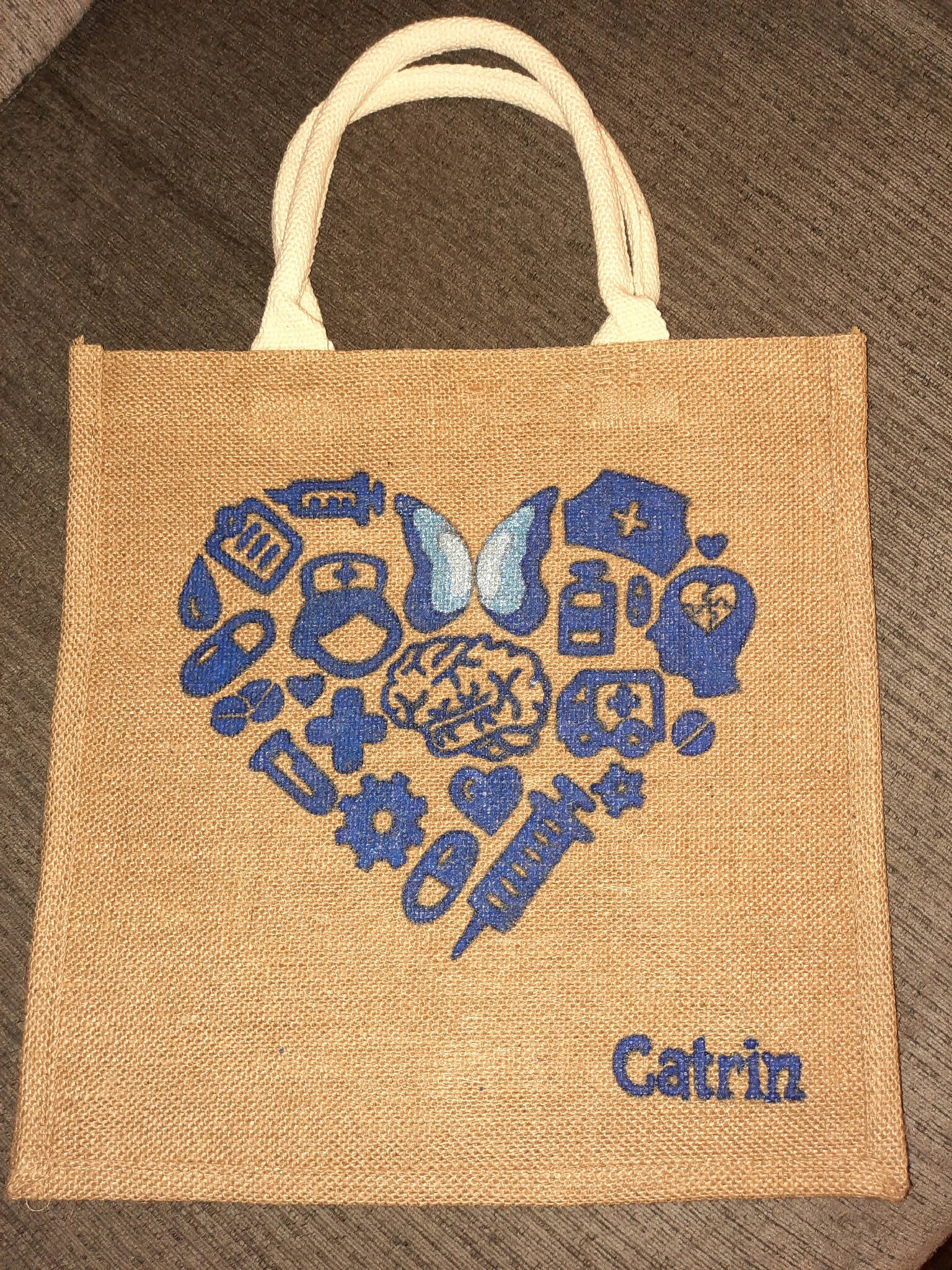 Personalised jute bag