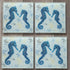 Glass Seahorse Coaster/ Dark Blue Seahorse