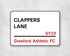 Clappers Lane - Gresford Athletic FC aluminium printed metal street sign - gift, keepsake, football gift