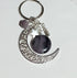 Keyring, crescent moon keyring, jasper keyring