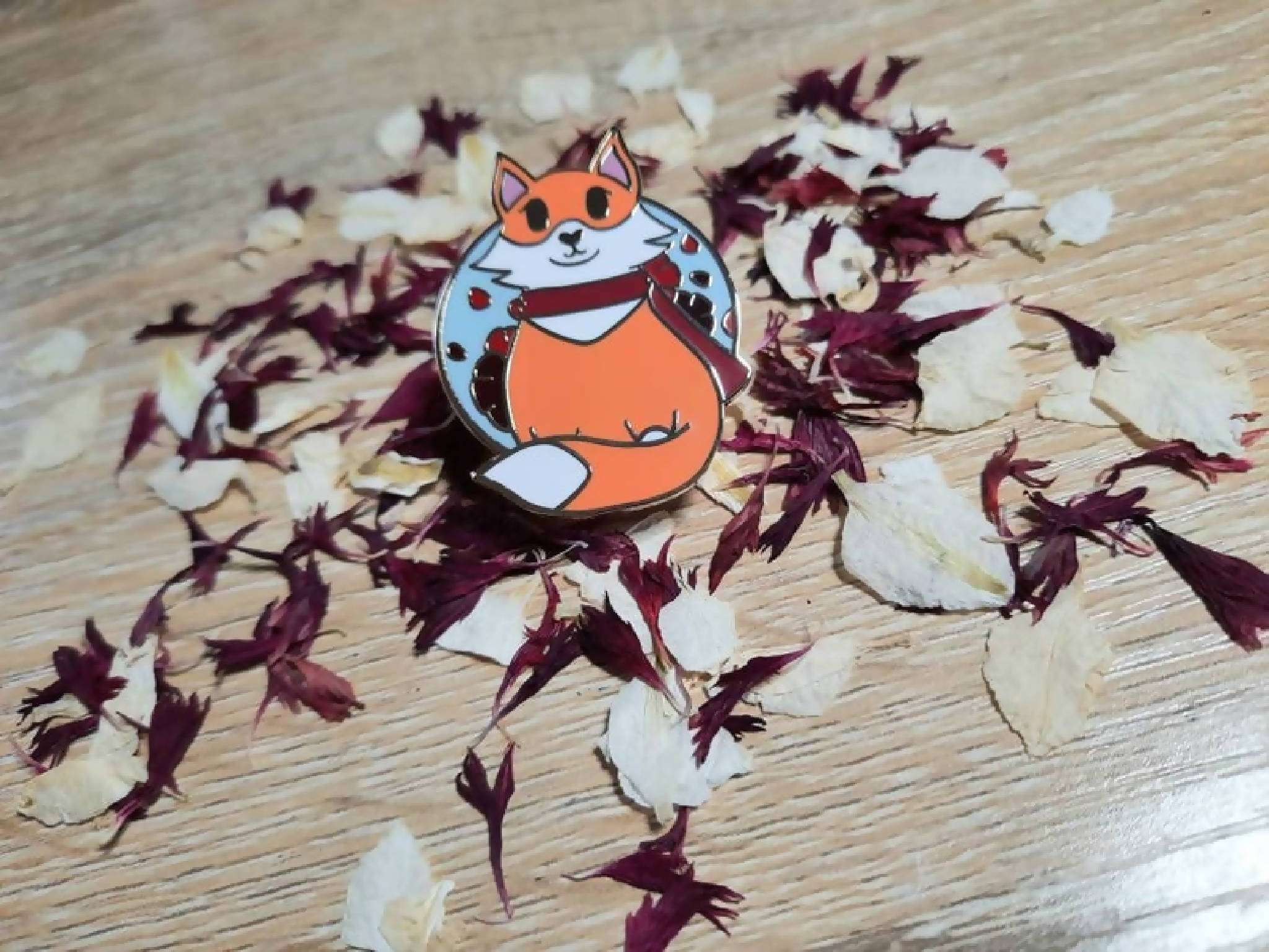 Autumn Fox Enamel Pin