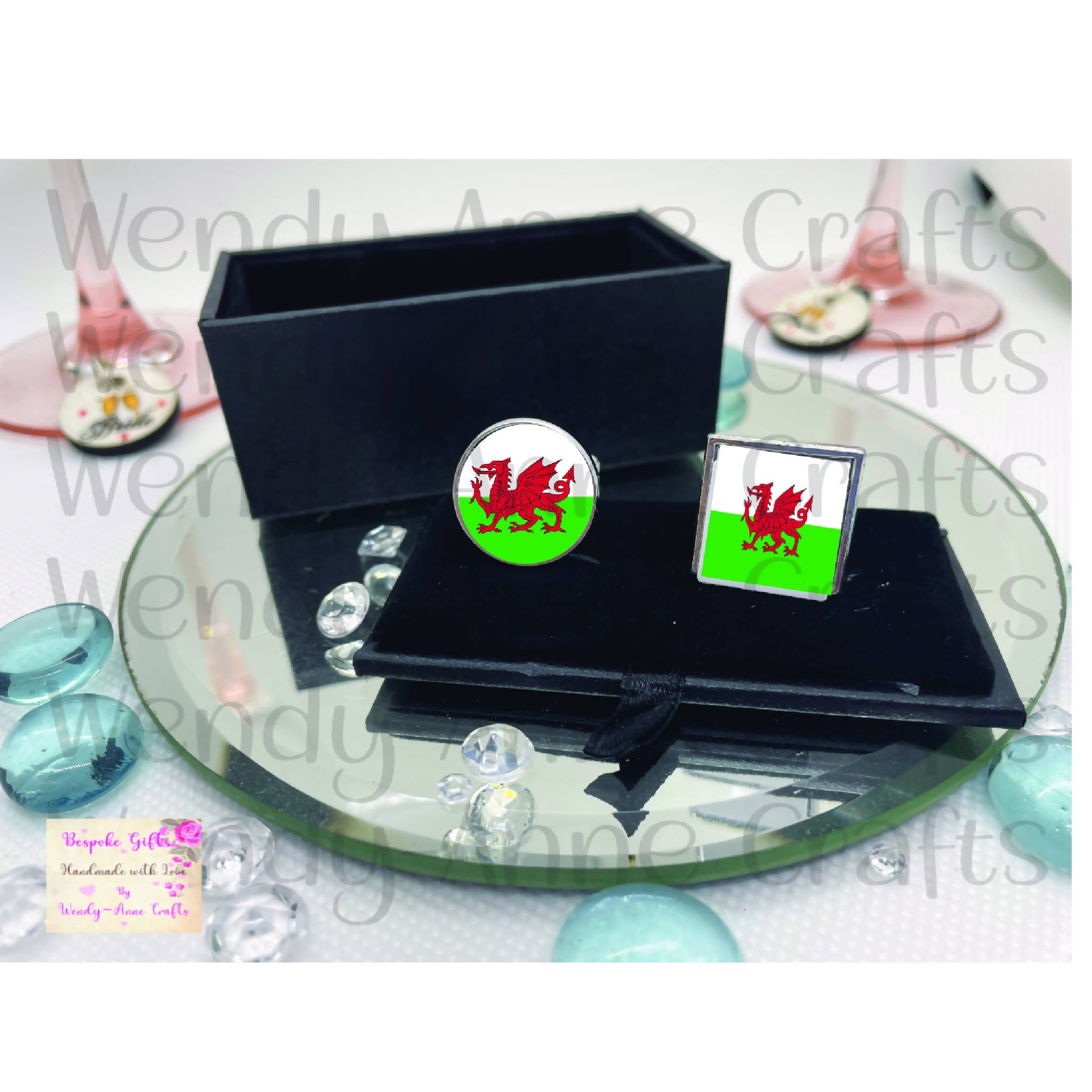 Welsh Dragon Flag Cufflinks