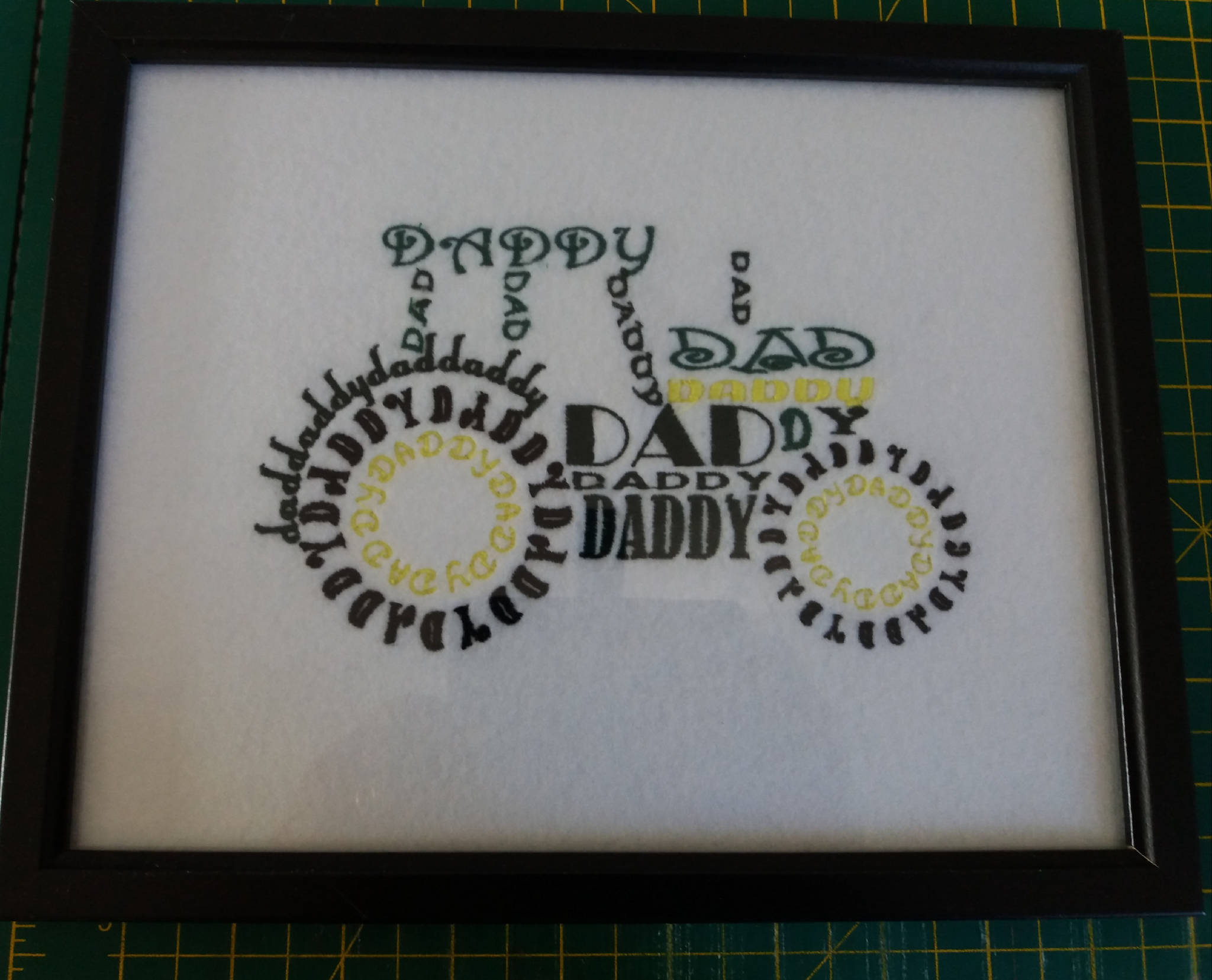 Sweetpea Embroidered Frame - Dad's Tractor