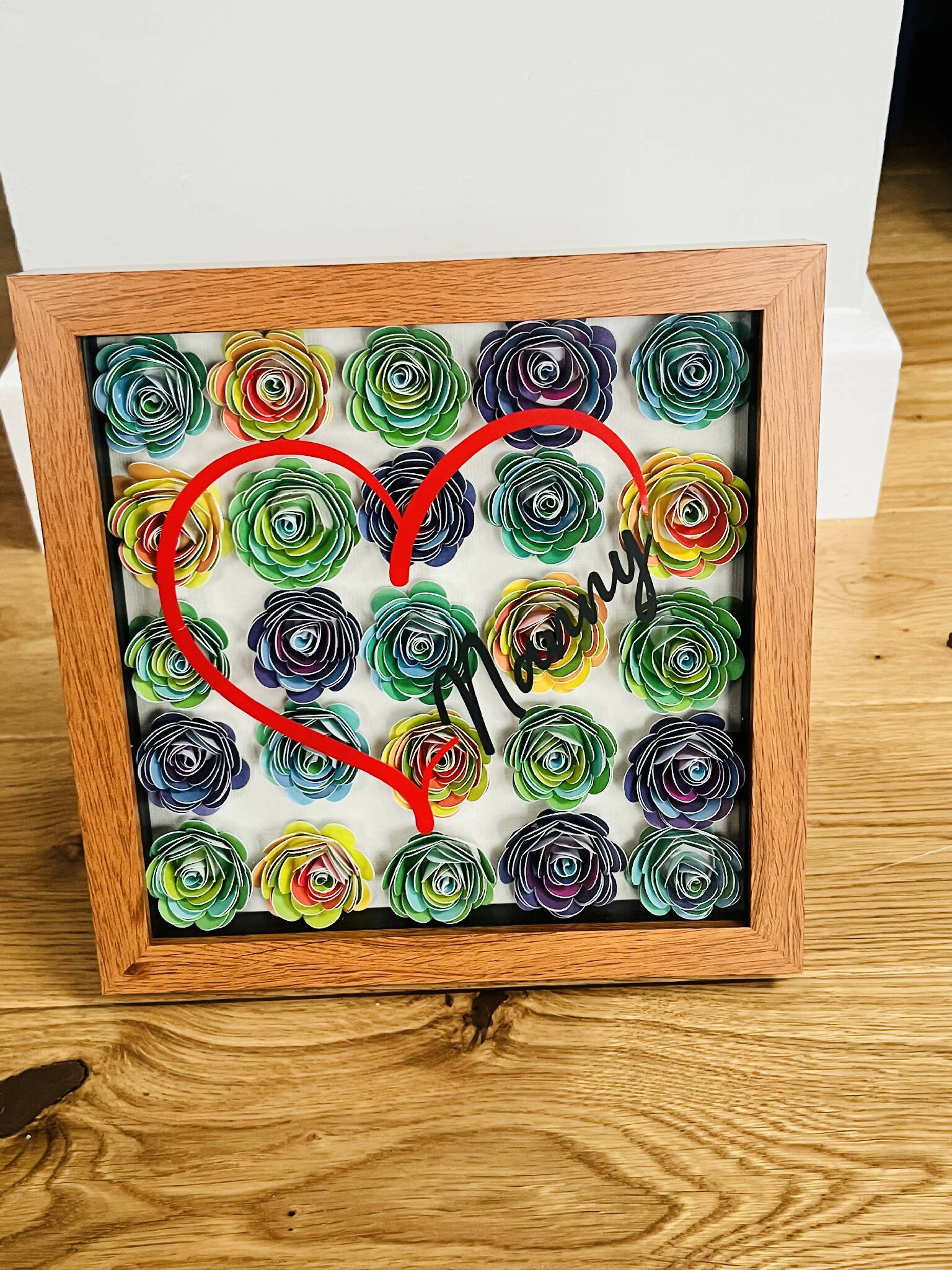 Rainbow flower box frame Nan