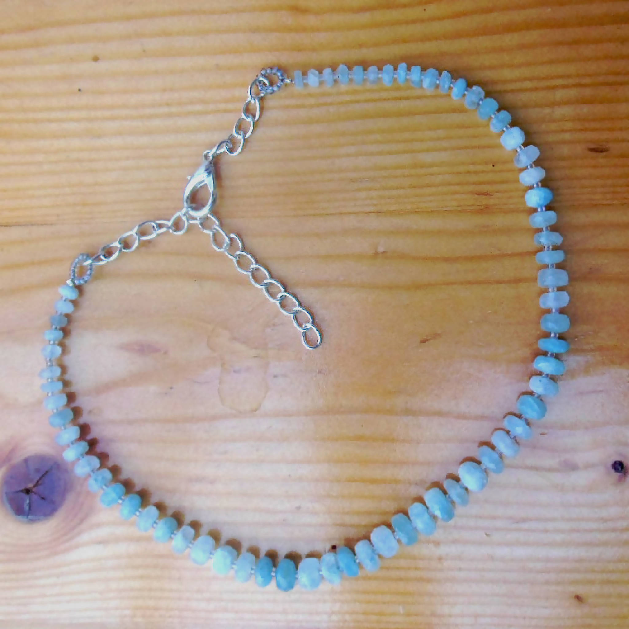 Aquamarine gemstone Necklace 119