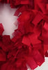 Rag Wreath Heart Shaped in Red