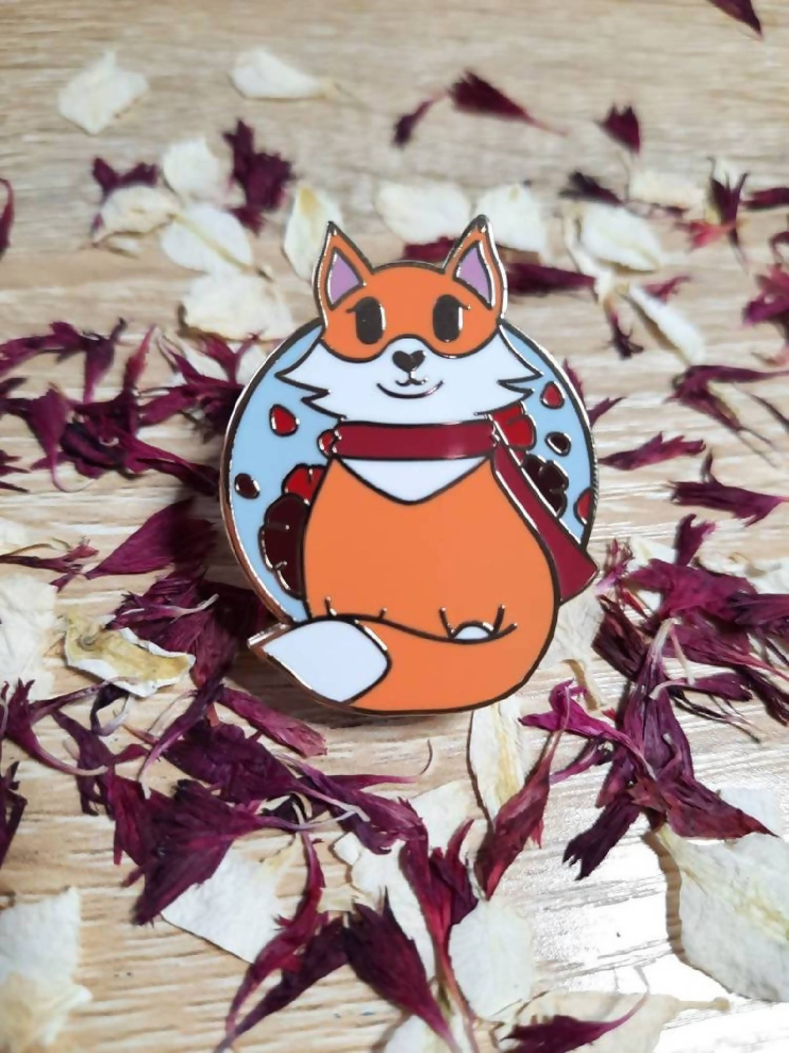 Autumn Fox Enamel Pin