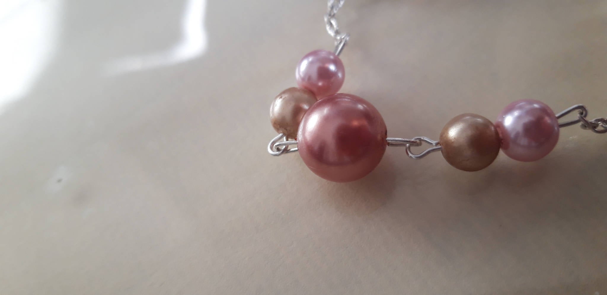 Delicate pink bracelet