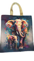 Reusable Water Resistant Handmade Tote Shopping Bag featuring the Elephant