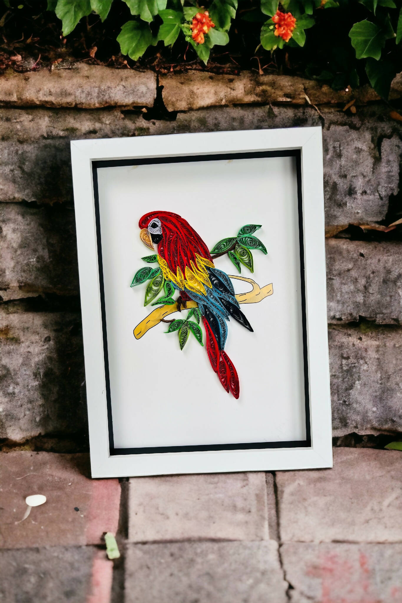 Parrot picture quilled