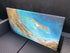 ISTHMUS - Beautiful textured art canvas in shades of jade, blue and gold