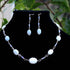 Agate & Swarovski Crystal Necklace & Earring Set (204)