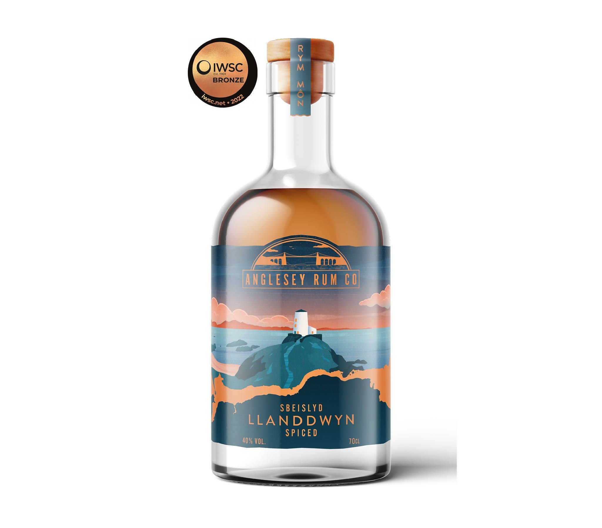 Rym Sbeislyd Llanddwyn Spiced Rum - 70cl