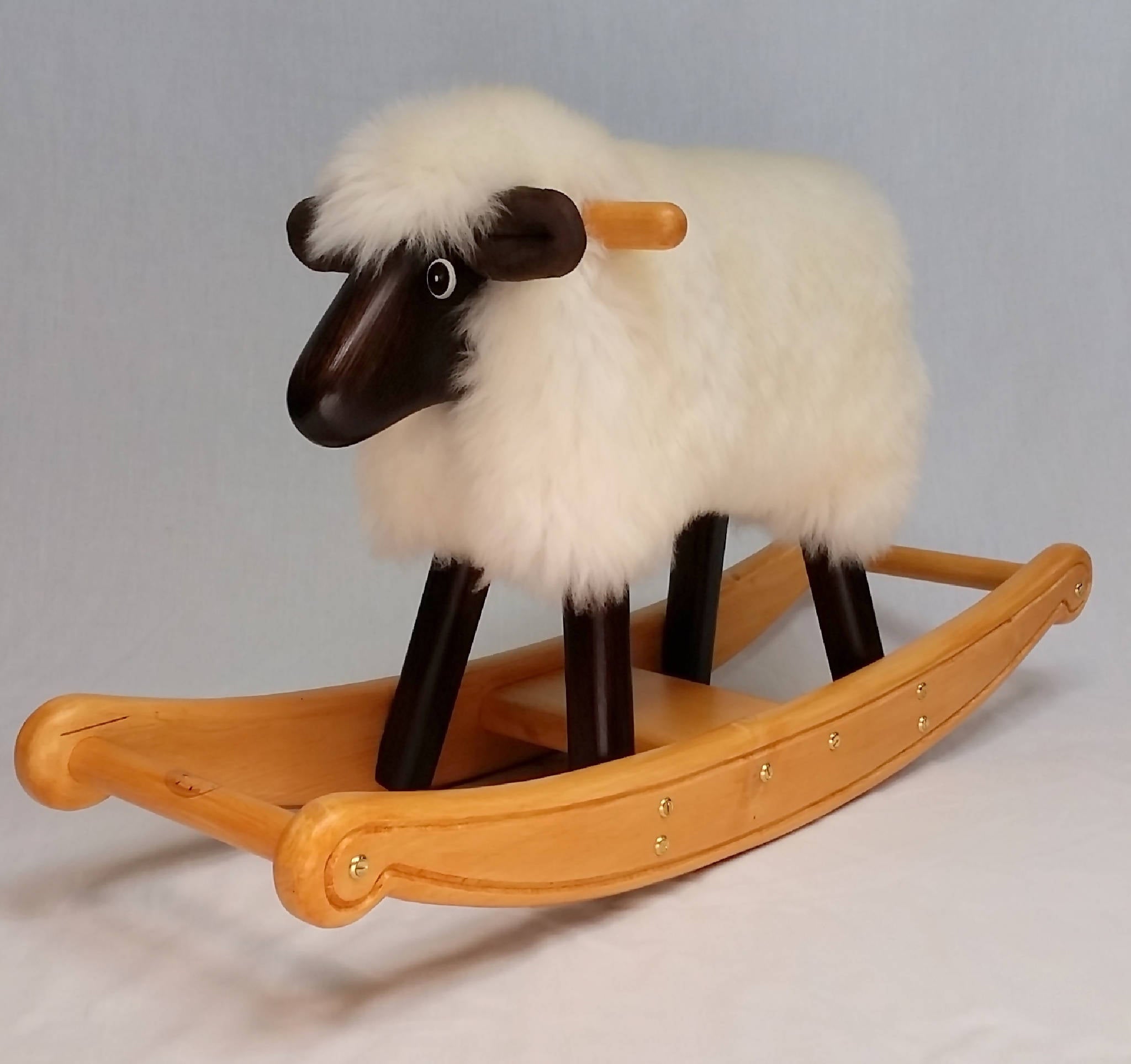 Ivory fleece Rocking Lamb