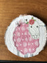 Spring sheep wood cookie decoration