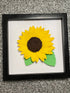 Sunflower wall art white