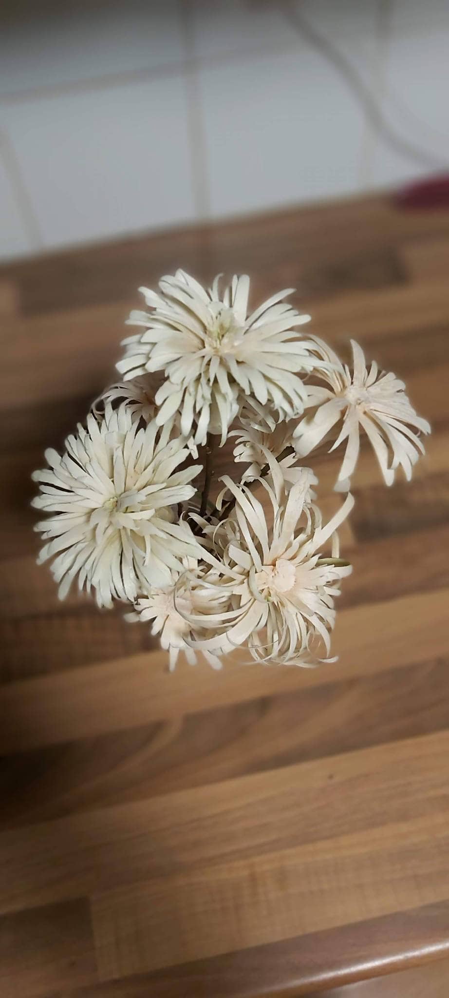 Gypsy flowers, hand carved wooden bouquet of flowers