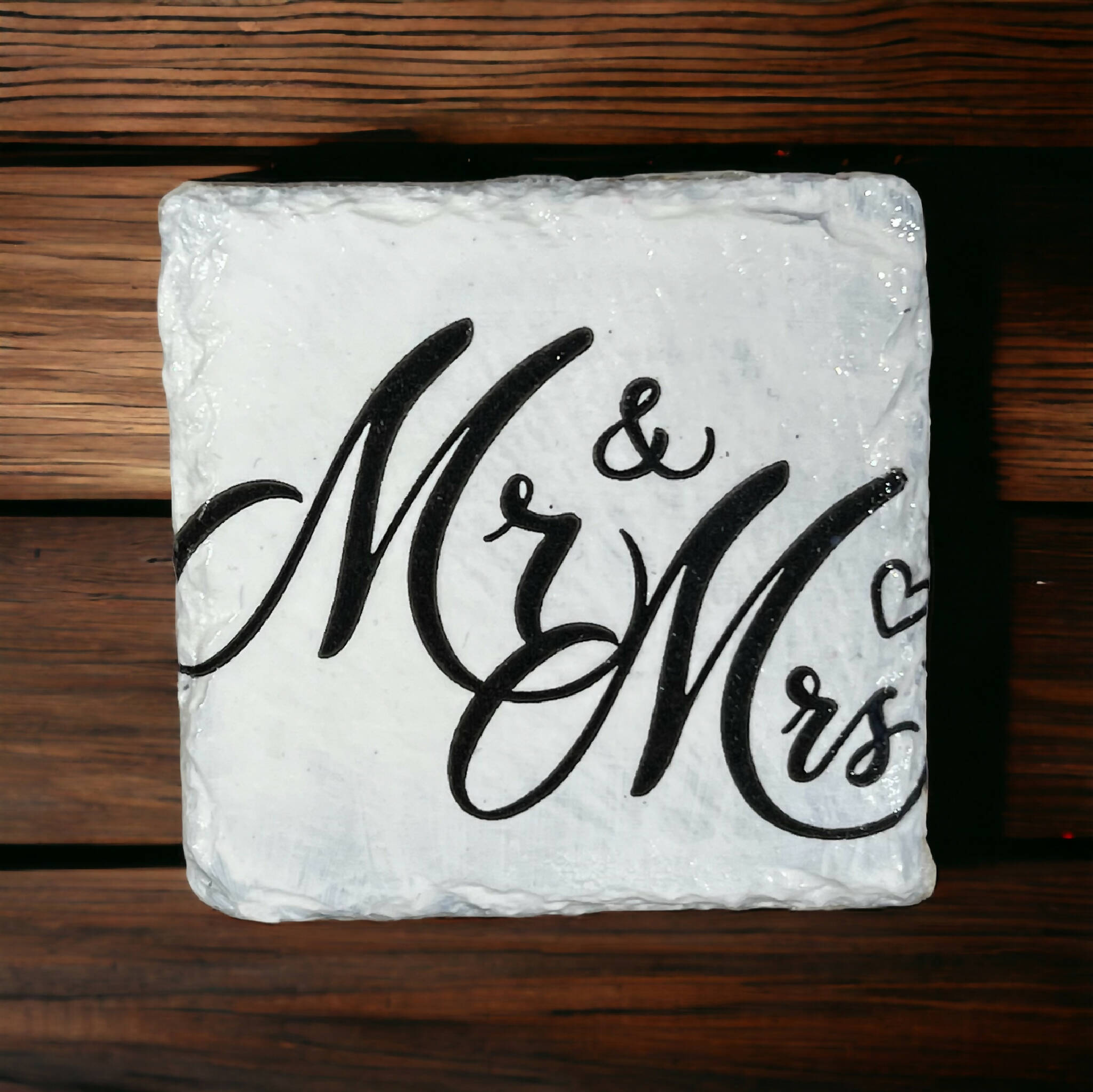 Mr & Mrs slate coasters, drink coasters, stocking filler,