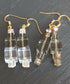 Earrings - Smokey and Clear Cubes