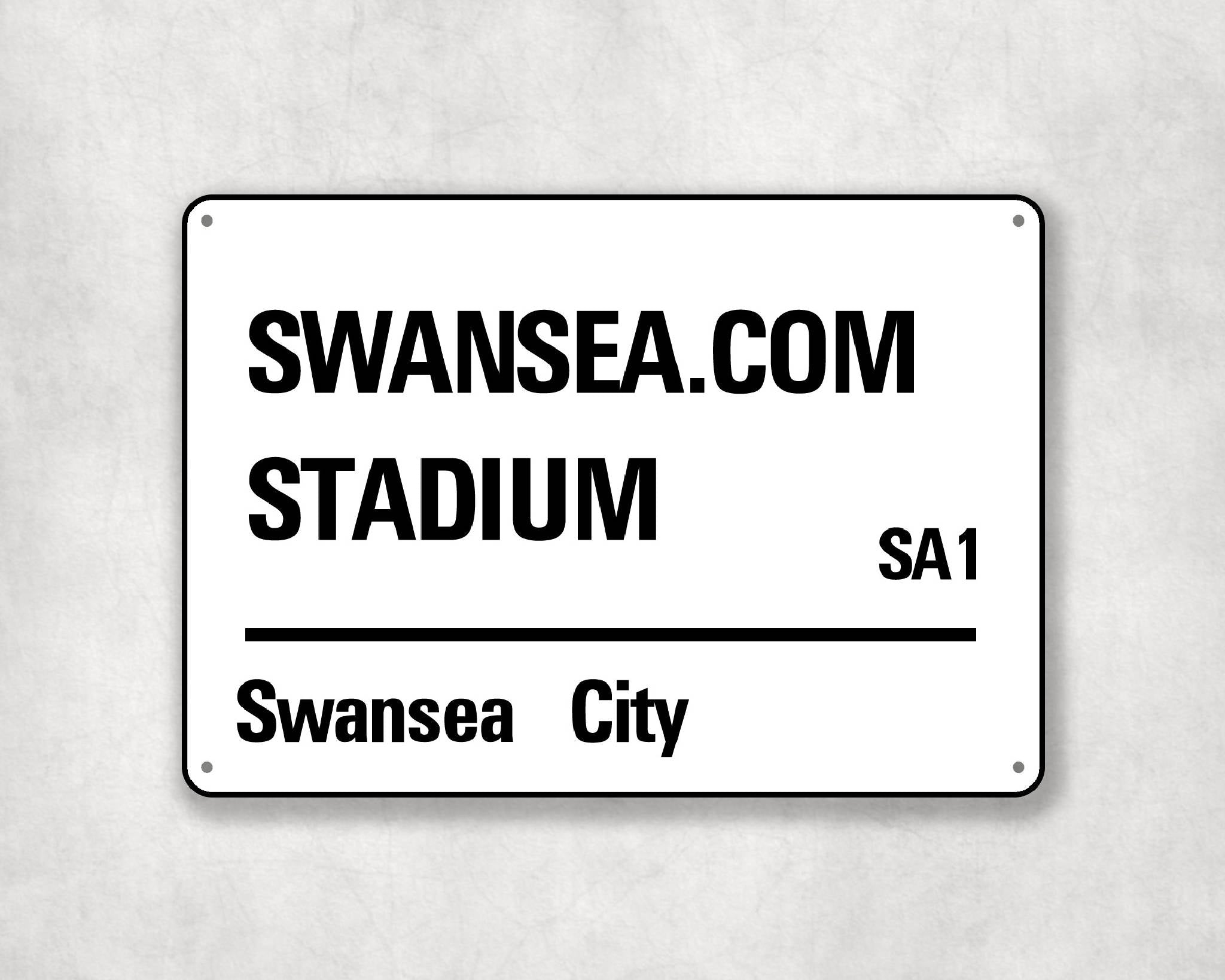 Swansea City Stadium - Swansea aluminium printed metal street sign - gift, keepsake, football gift