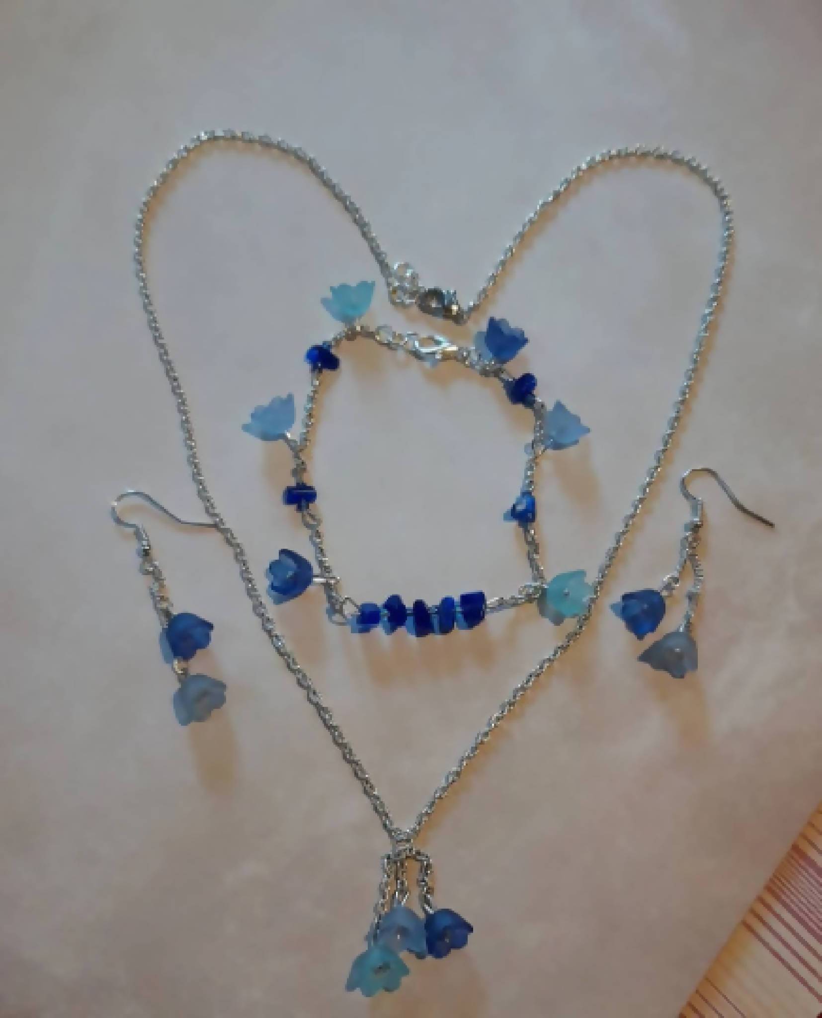 Blue Tulip Chain Necklace