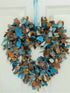 Rag Wreath Heart Shaped Blue Seas and Sand